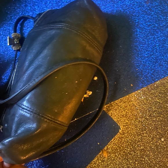 SOLD LONGCHAMP BUTTERY BLACK RARE LEATHER MINI CROSSBODY Bag GORG EDGY - Picture 4 of 16